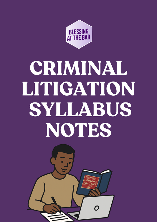 Criminal Litigation Syllabus Notes
