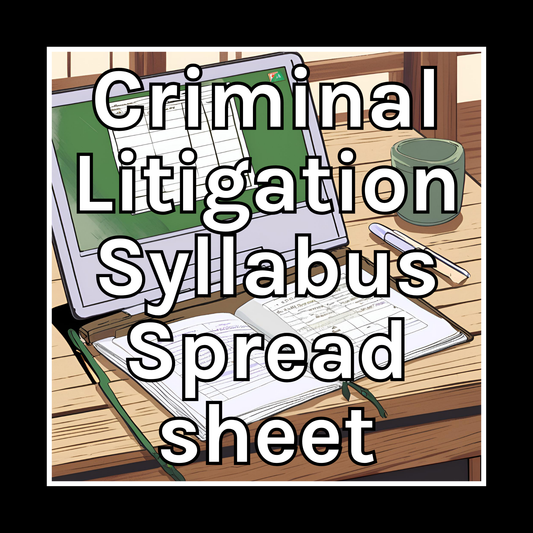Criminal Litigation Syllabus Spreadsheet - 2025