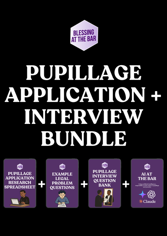 Cover of the BLESSING AT THE BAR Pupillage Application + Interview Bundle